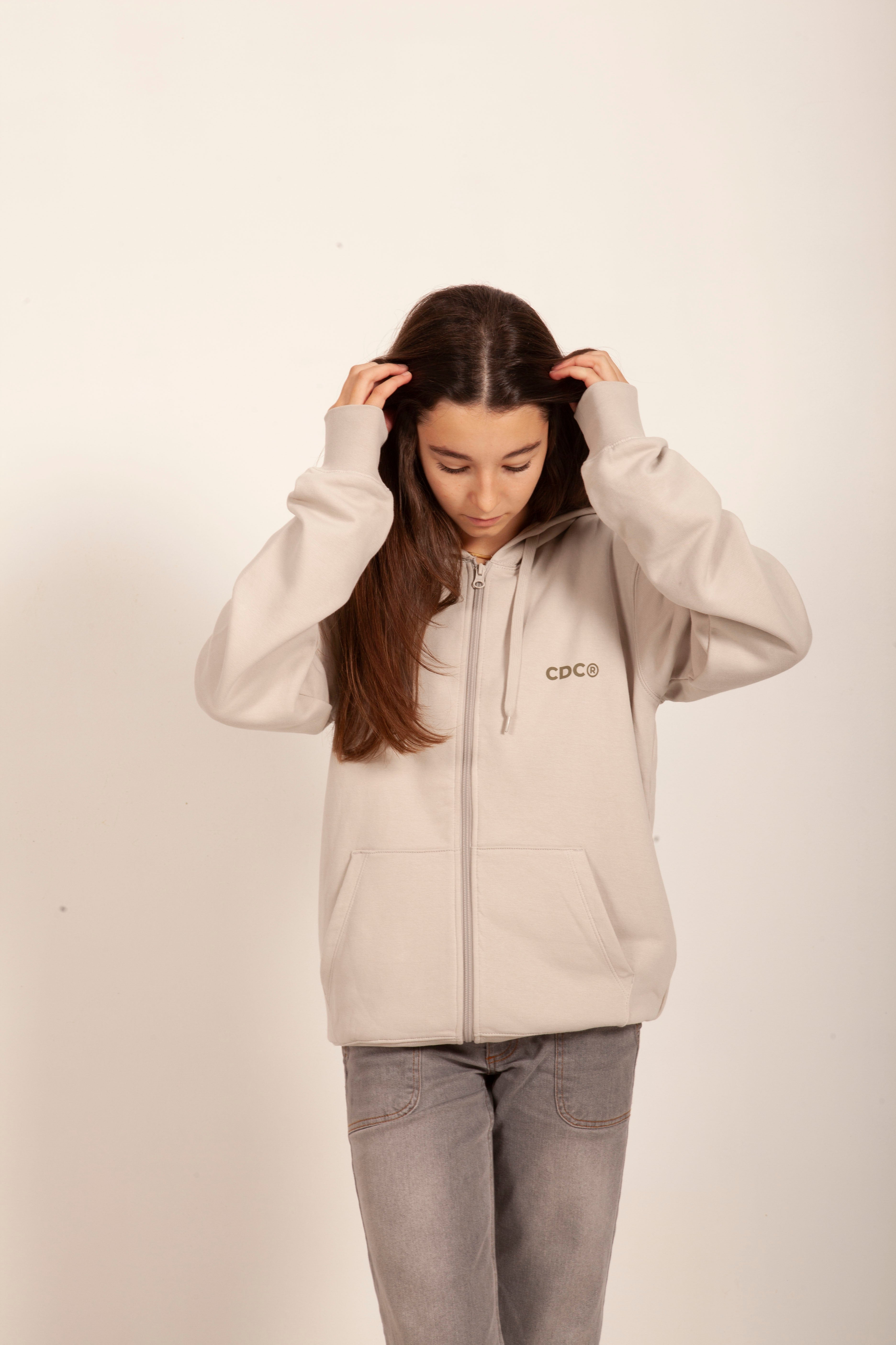 SUDADERA CREMALLERA GRIS/ANTRACITA VERDE "LA CORUÑA"
